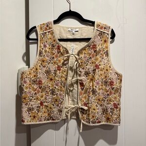 NWT Madewell Floral Quilted Vest